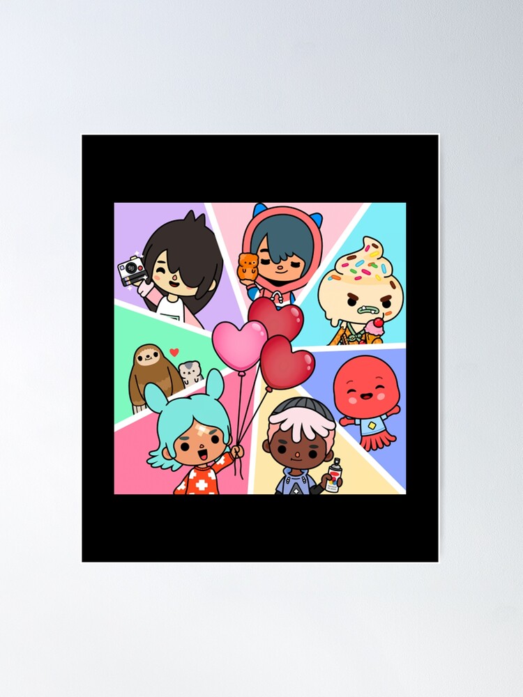 Poster Toca Boca Characters  Current Boka Characters - Poster Stickers -  AliExpress