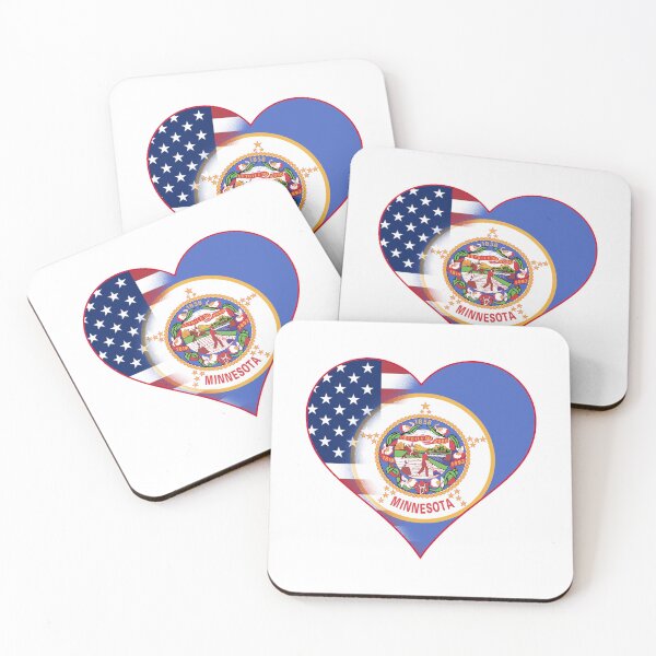 Item preview, State of Minnesota  Flag and American Flag Fusion Design designed and sold by Gsallicat.