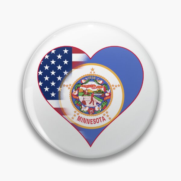 Item preview, State of Minnesota  Flag and American Flag Fusion Design designed and sold by Gsallicat.