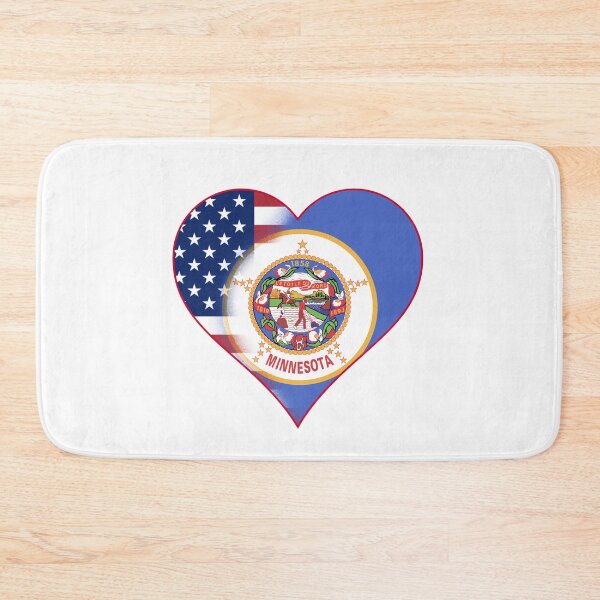 Item preview, State of Minnesota  Flag and American Flag Fusion Design designed and sold by Gsallicat.