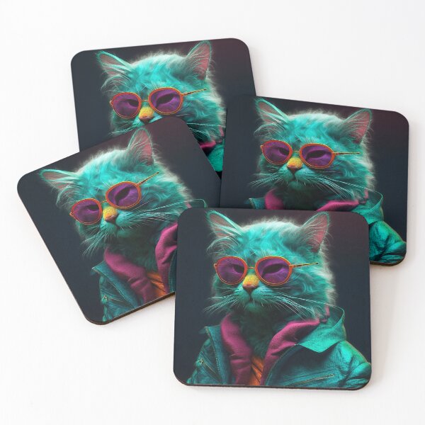 Item preview, Star Cat: Dazzling in Jacket and Glasses designed and sold by Casanova Originals.