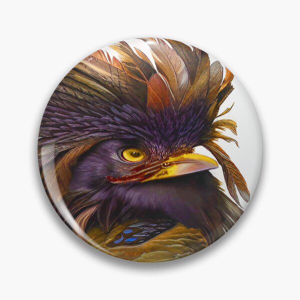 Item preview, Bird with Ruffled Head of Feathers Morning Hair Orange designed and sold by deniselynnimage.
