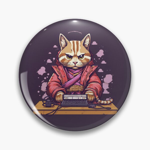 Item preview, Shogun Cat has his head in the game designed and sold by G-L-H-F.