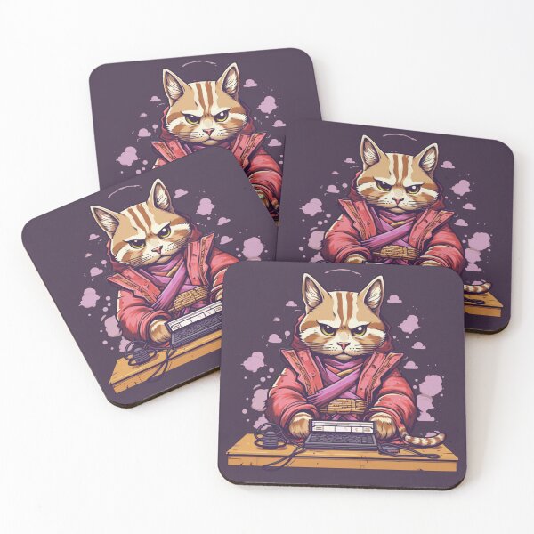 Item preview, Shogun Cat has his head in the game designed and sold by G-L-H-F.