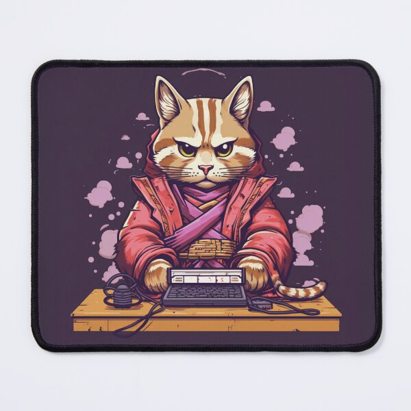 Item preview, Shogun Cat has his head in the game designed and sold by G-L-H-F.