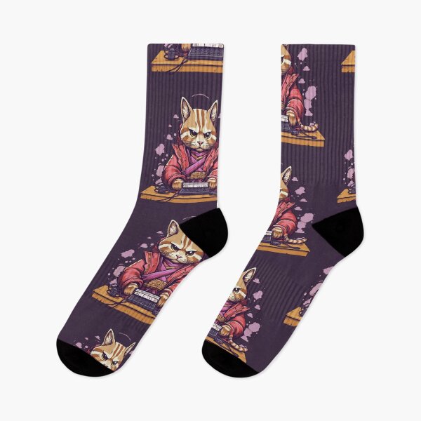 Item preview, Shogun Cat has his head in the game designed and sold by G-L-H-F.