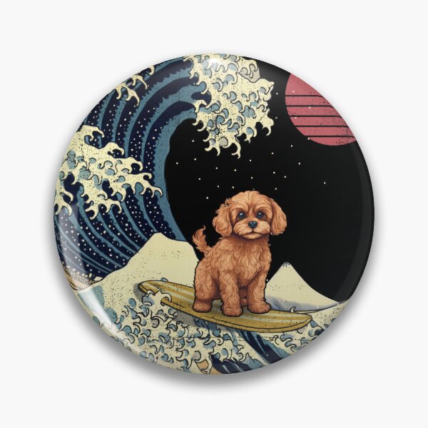 Item preview, Cavapoo Kanagawa Japanese Surfing Wave designed and sold by rafaeltto.