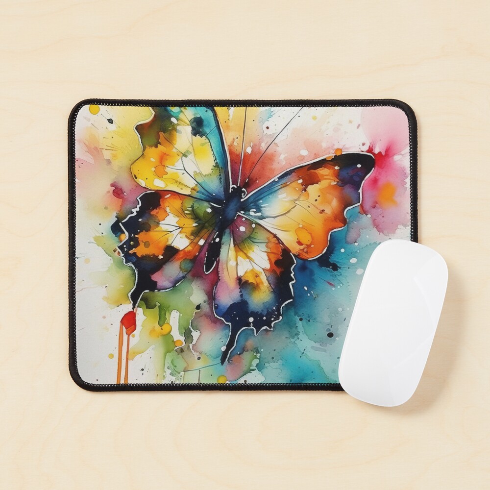 Retro Floral Butterfly Watercolor Art, Generative AI 23957932 PNG