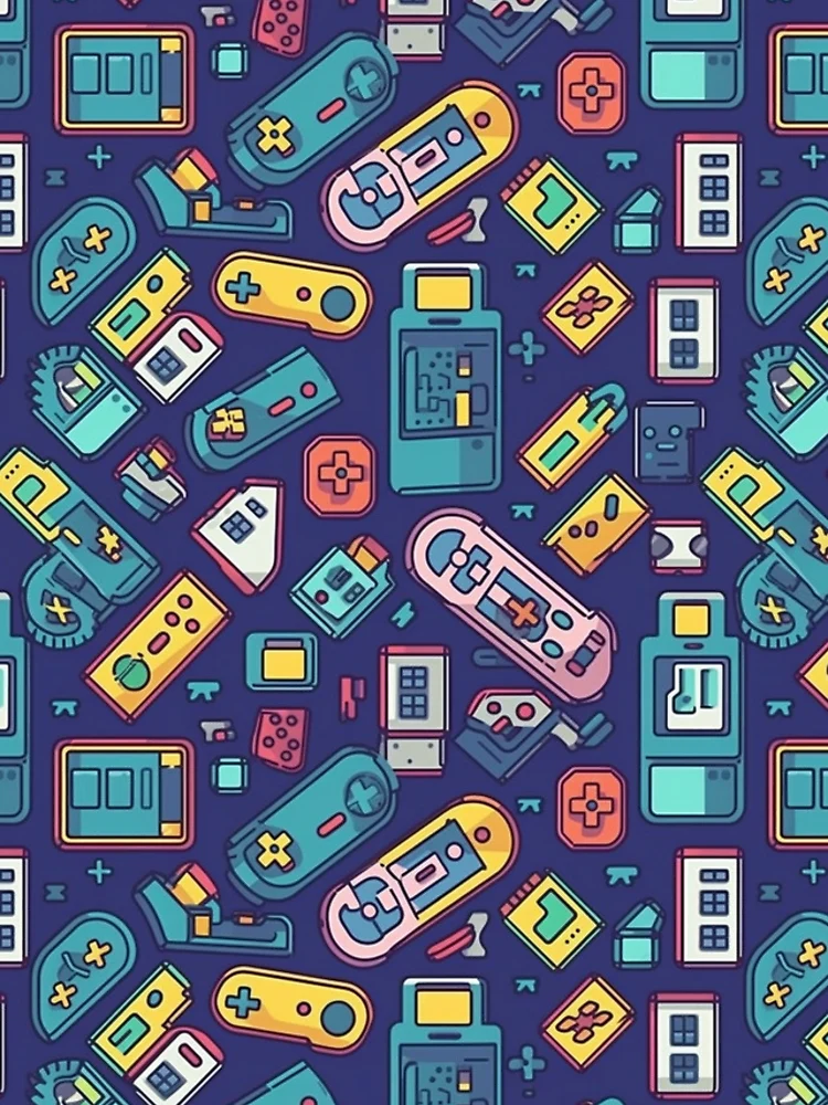 Thumbnail 4 of 4, Samsung Galaxy Phone Case, Retro Gaming Peripherals Pattern designed and sold by RoverB.