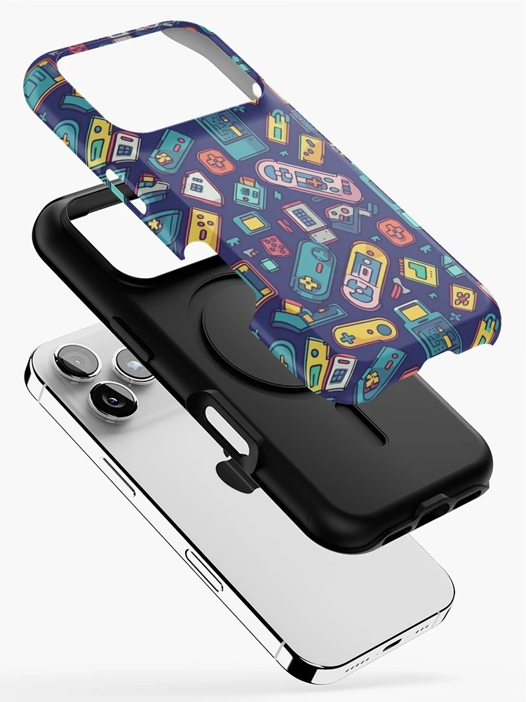 Thumbnail 2 of 4, iPhone Case, Retro Gaming Peripherals Pattern designed and sold by RoverB.