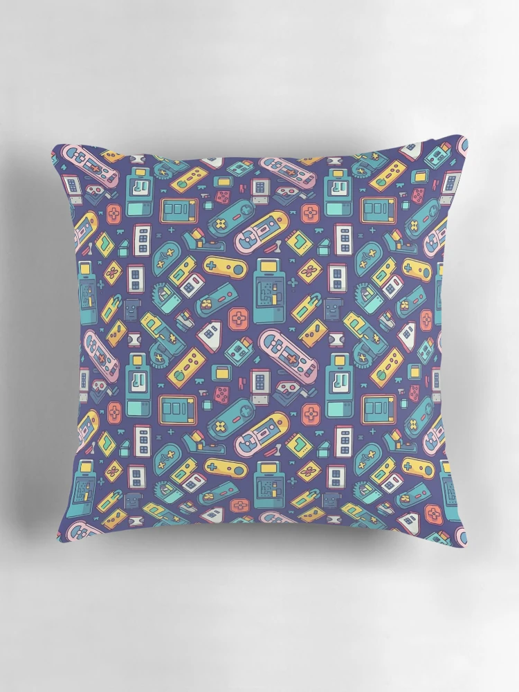 Thumbnail 3 of 4, Pillow, Retro Gaming Peripherals Pattern designed and sold by RoverB.