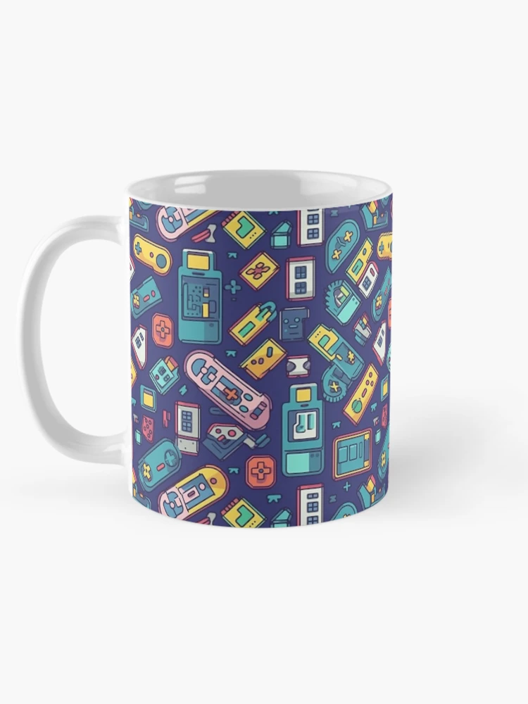 Thumbnail 5 of 6, Coffee Mug, Retro Gaming Peripherals Pattern designed and sold by RoverB.