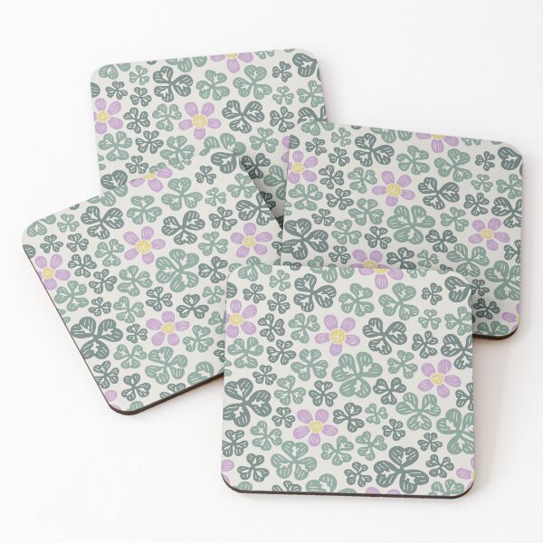 Item preview, Redwood Sorrel Block Print Flowers designed and sold by Fog-Owl.