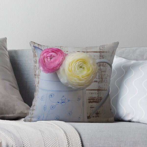 Item preview, White French pitcher With Ranunculus designed and sold by Garry Gay.