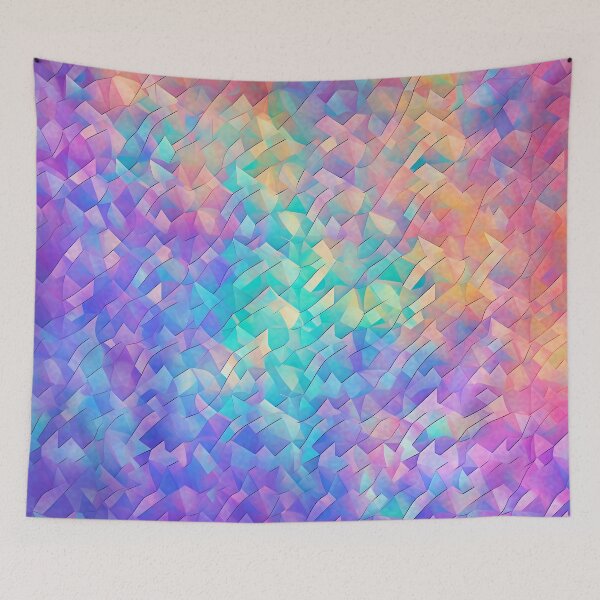 Item preview, Holographic Prism Shattered Glass Tile Rainbow designed and sold by SweetWhiskers.