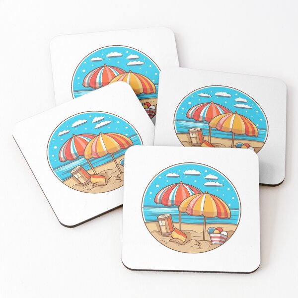 Item preview, Beach Umbrellas Sand and Sea designed and sold by wildflowerlane.