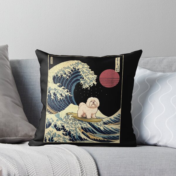 Item preview, Coton de Tulear Kanagawa Japanese Surfing Wave designed and sold by rafaeltto.