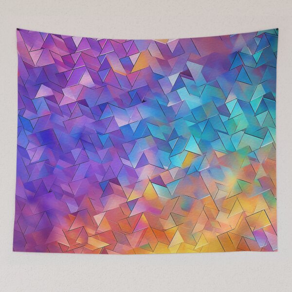 Item preview, Prism Mosaic holographic Shattered Glass Tile Rainbow designed and sold by SweetWhiskers.