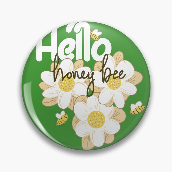 Artikelvorschau, Hallo, Honeybee in Grün entworfen und verkauft von BrandNameNerd.