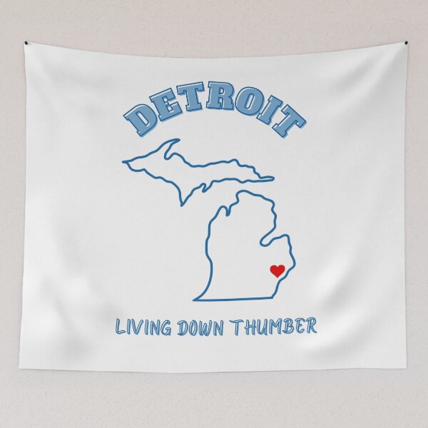 Item preview, Detroit Living Down Thumber designed and sold by TorrezvilleTees.
