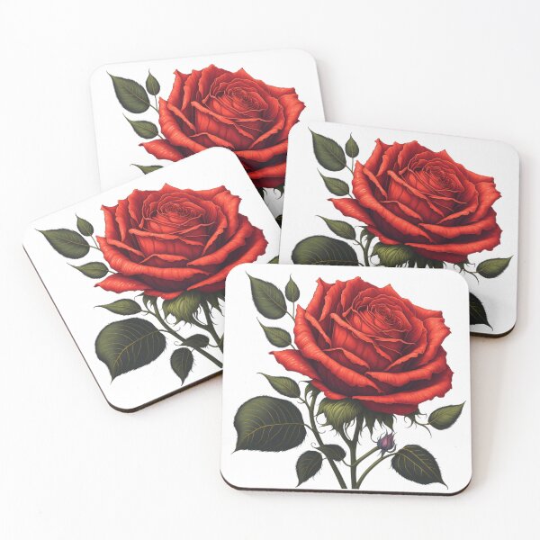 Item preview, Bright Red Stemmed Rose Design designed and sold by TGAL2.