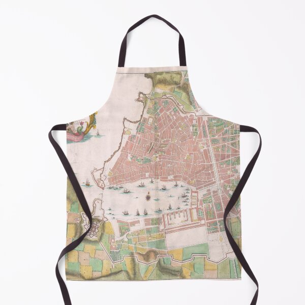 Item preview, Vintage Marseille France Map (1743) Old French Riviera City Atlas designed and sold by BravuraMedia.
