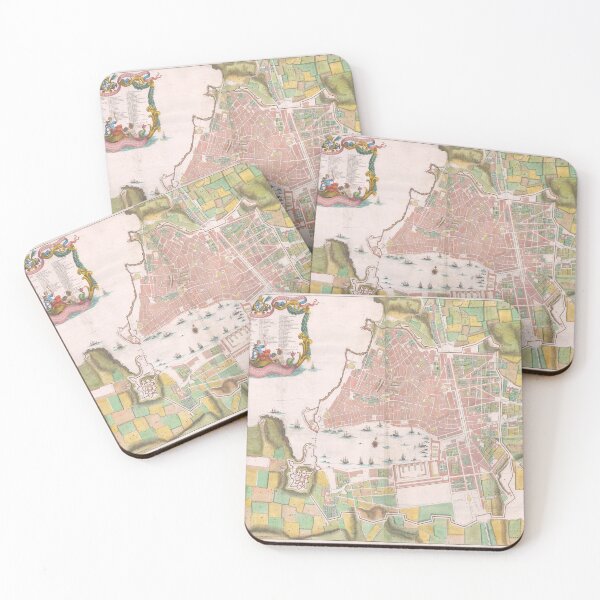 Item preview, Vintage Marseille France Map (1743) Old French Riviera City Atlas designed and sold by BravuraMedia.
