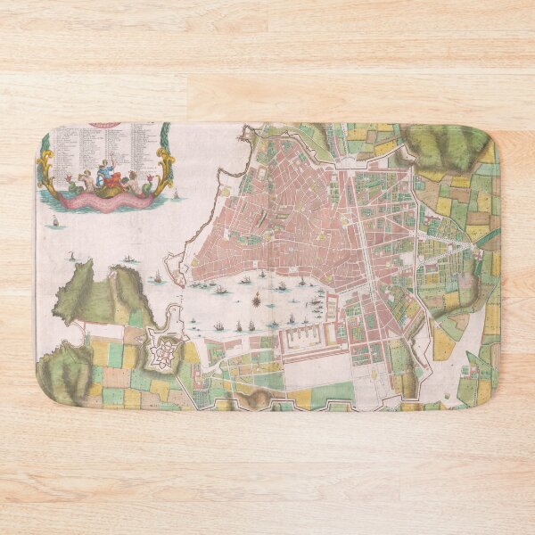 Item preview, Vintage Marsella Francia Mapa (1743) Antiguo Atlas de la ciudad de la Riviera francesa designed and sold by BravuraMedia.
