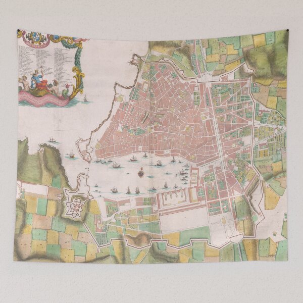 Item preview, Vintage Marseille France Map (1743) Old French Riviera City Atlas designed and sold by BravuraMedia.