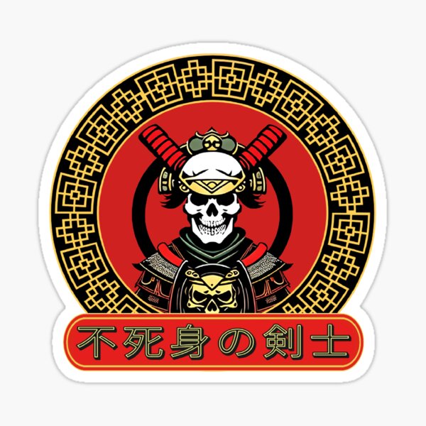 Undead Samurai Skeleton Sticker