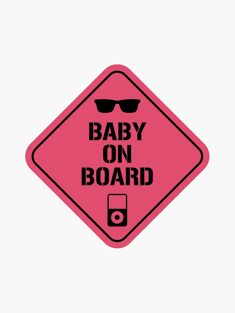 Premium Vector  A pink baby on board sign with the words baby on board on  it.