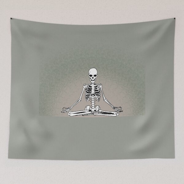 Item preview, meditating skeleton designed and sold by misslizzyspin.