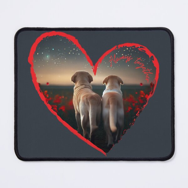Item preview, Labrador Duo Amidst Poppy Fields Always Together - Dog Art designed and sold by Woof-n-Wear.