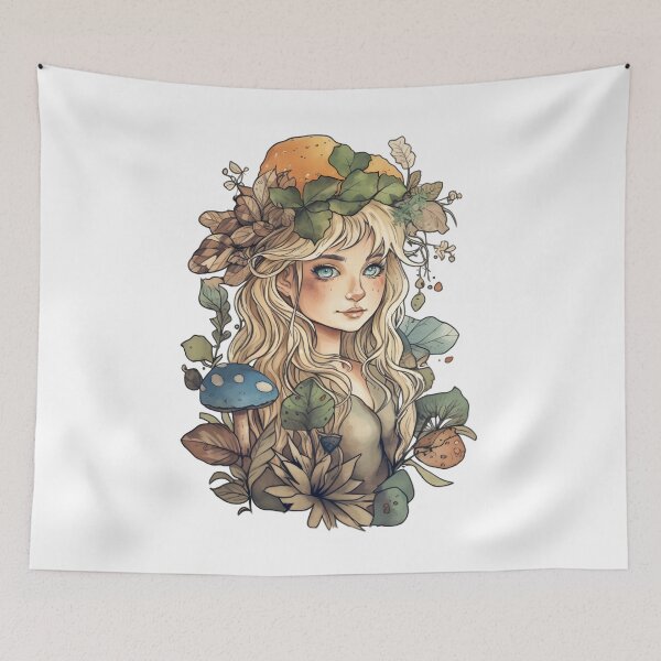 Item preview, Mushroom Cap Blonde Forest Fairy designed and sold by theforestfairy.