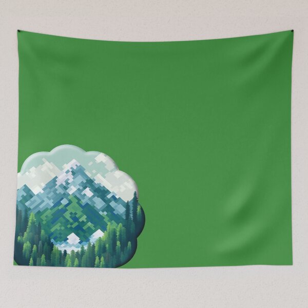 Item preview, Scenic Mountain Range Pixel Art designed and sold by BloomingPixel.