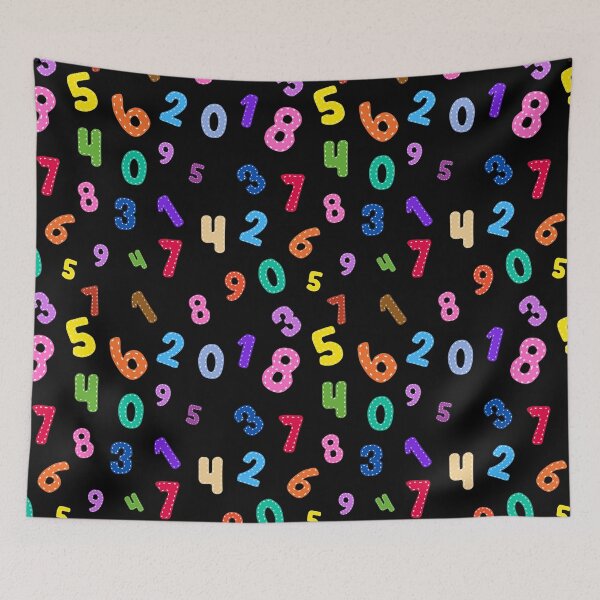 Item preview, Little Kid School Number Pattern on Black designed and sold by sweetbelle.