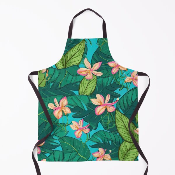 Item preview, Tropical Themed Colocasia and Plumeria Pattern designed and sold by EverettAtlas.