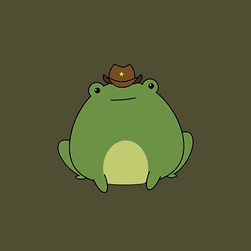 Artwork thumbnail, Cowboy Frog by Color Block Art Shop