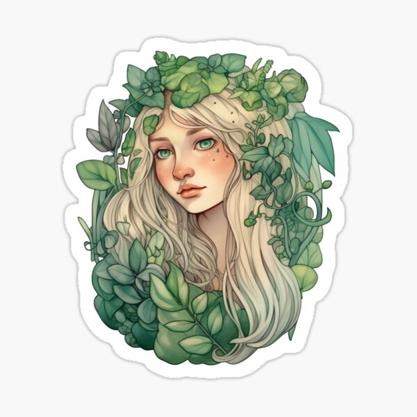 Forest Fairy in the Greenery Sticker