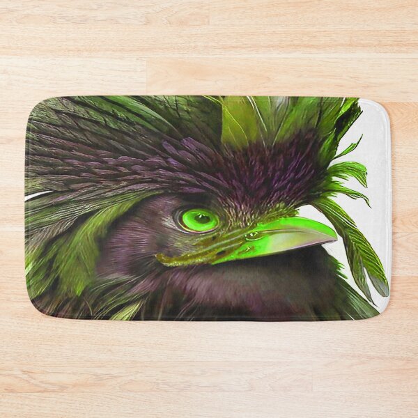 Item preview, Bird with Ruffled Head of Feathers Morning Hair Green designed and sold by deniselynnimage.