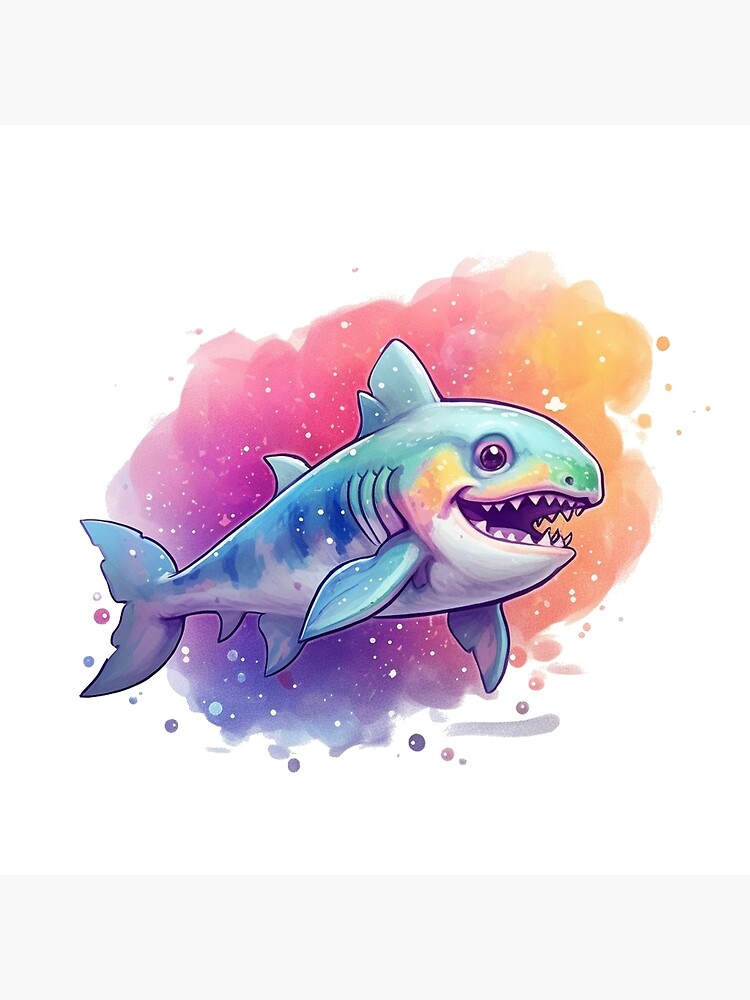 Rainbow Shark Poster for Sale by Moth & Antler Media