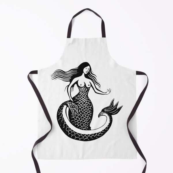 Item preview, Woodcut Mermaid designed and sold by Texterns.