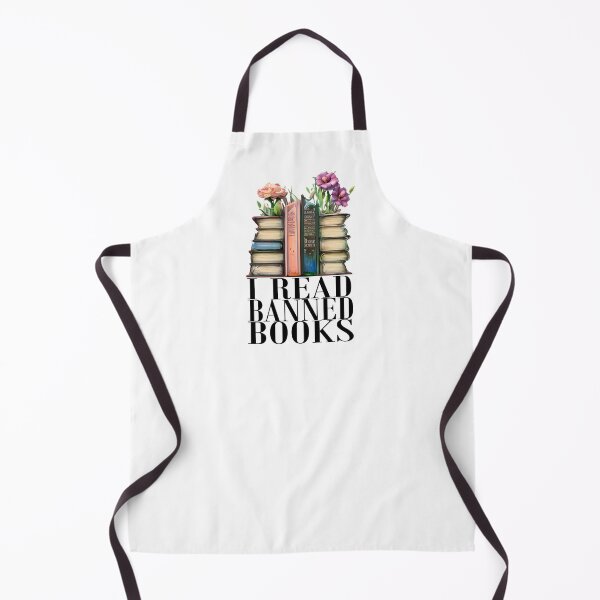 Item preview, I READ BANNED BOOKS Stacked Books with Flowers Anti-book bans Pro Library designed and sold by GlobalGraphics.