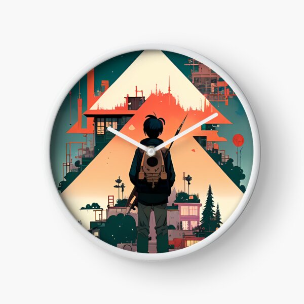 Item preview, Starry Night Sky and Urban Vistas - A Mysterious Figure with a Brown Backpack designed and sold by GalihDA.