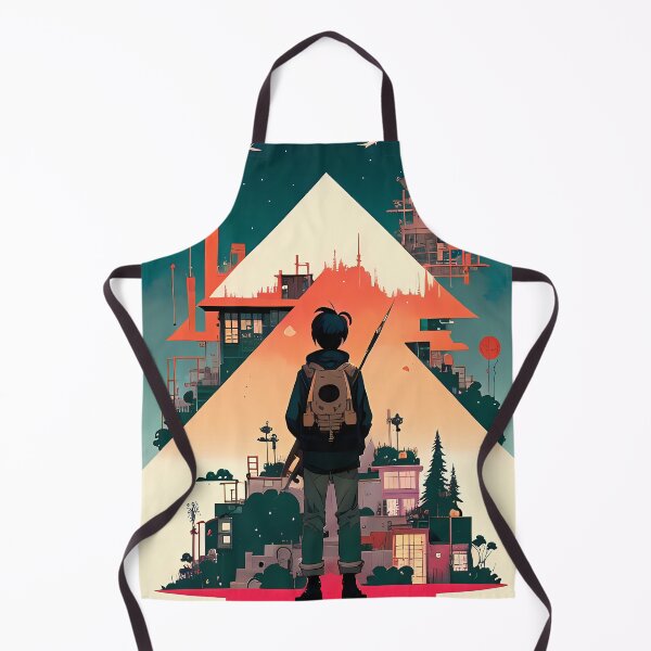 Item preview, Starry Night Sky and Urban Vistas - A Mysterious Figure with a Brown Backpack designed and sold by GalihDA.
