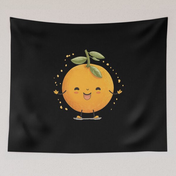 Item preview, Cute Orange Fruit Baby Happy Love Fruitarian Citrus Fun Face designed and sold by farhanhafeez.