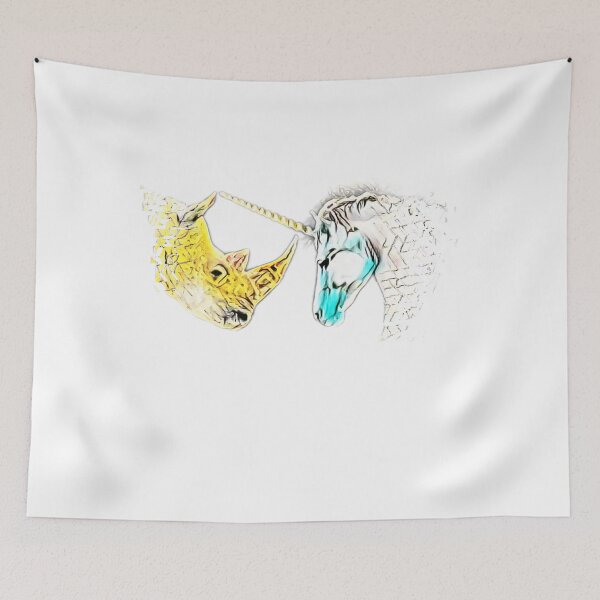 Item preview, Unicorn vs Rhinoceros - The Battle designed and sold by InitialEnvy.