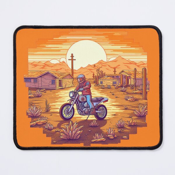 Item preview, Sunset Ride: Pixelart Motorcycle designed and sold by SynthPrint.
