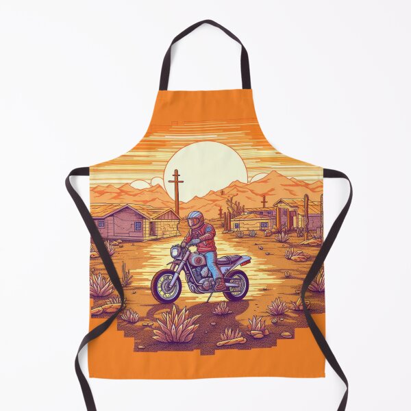 Item preview, Sunset Ride: Pixelart Motorcycle designed and sold by SynthPrint.