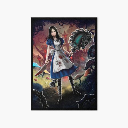 Alice: Madness Returns-Alice Liddell, Cheshire Cat, White Rabbit | Art  Board Print